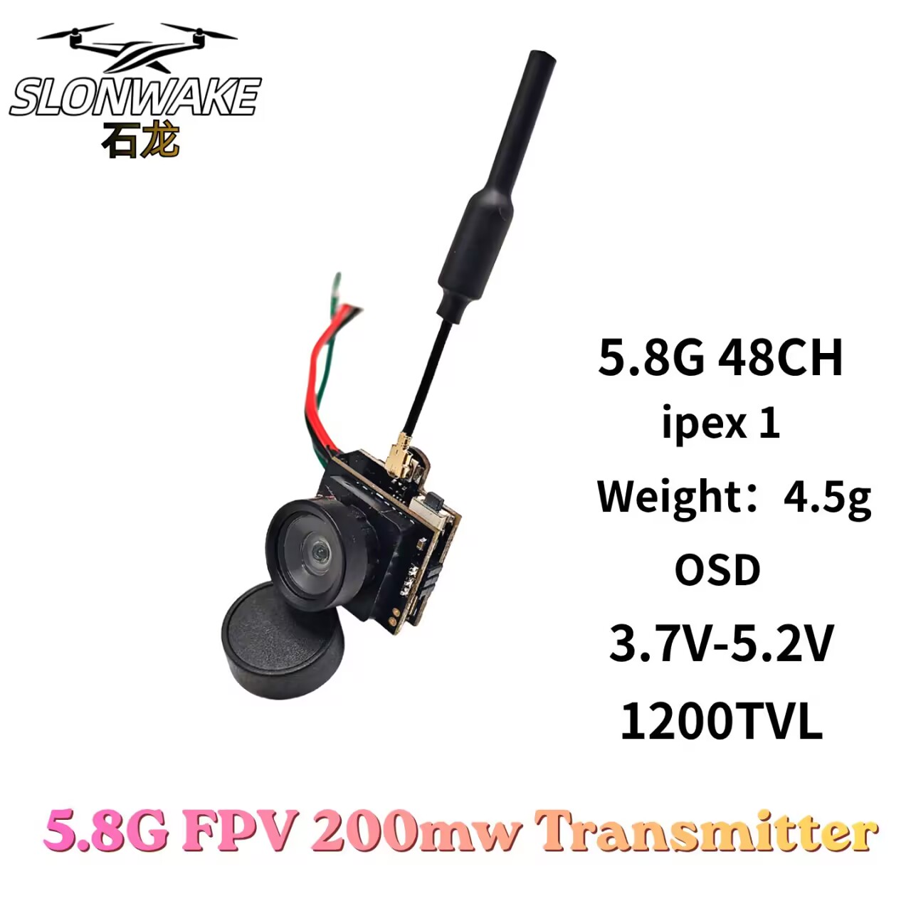 SLONWAKE 5.8G Kamera Transmisi - Drone Racing Vtx ulasan dan harga